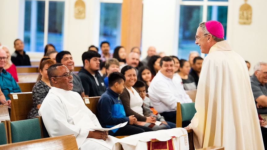 Brother Emmanuel Mandona Bolangi ordained to the transitional diaconate Oct. 10, 2019