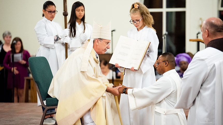 Brother Emmanuel Mandona Bolangi ordained to the transitional diaconate Oct. 10, 2019