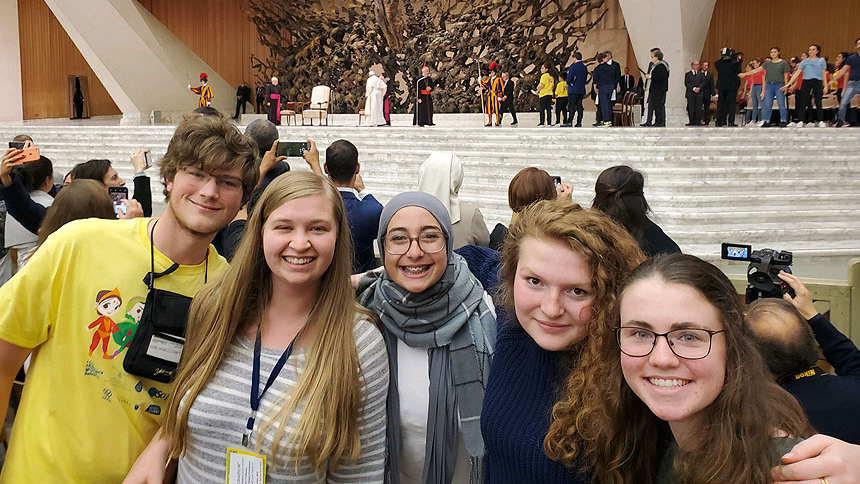 Feel, imagine, do and share: Four steps propel local students to the Vatican