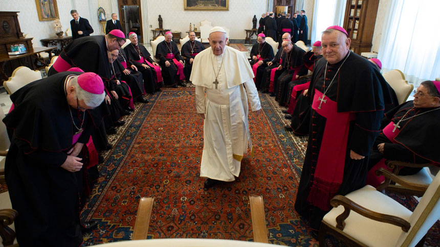 Bishop, monsignor make historic visit to Vatican