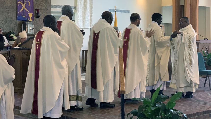 Bishop Zarama ordains C.I.C.M. priest