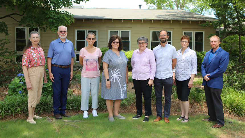 Members of the St. Francis Parish CANC group meet in June 2022.